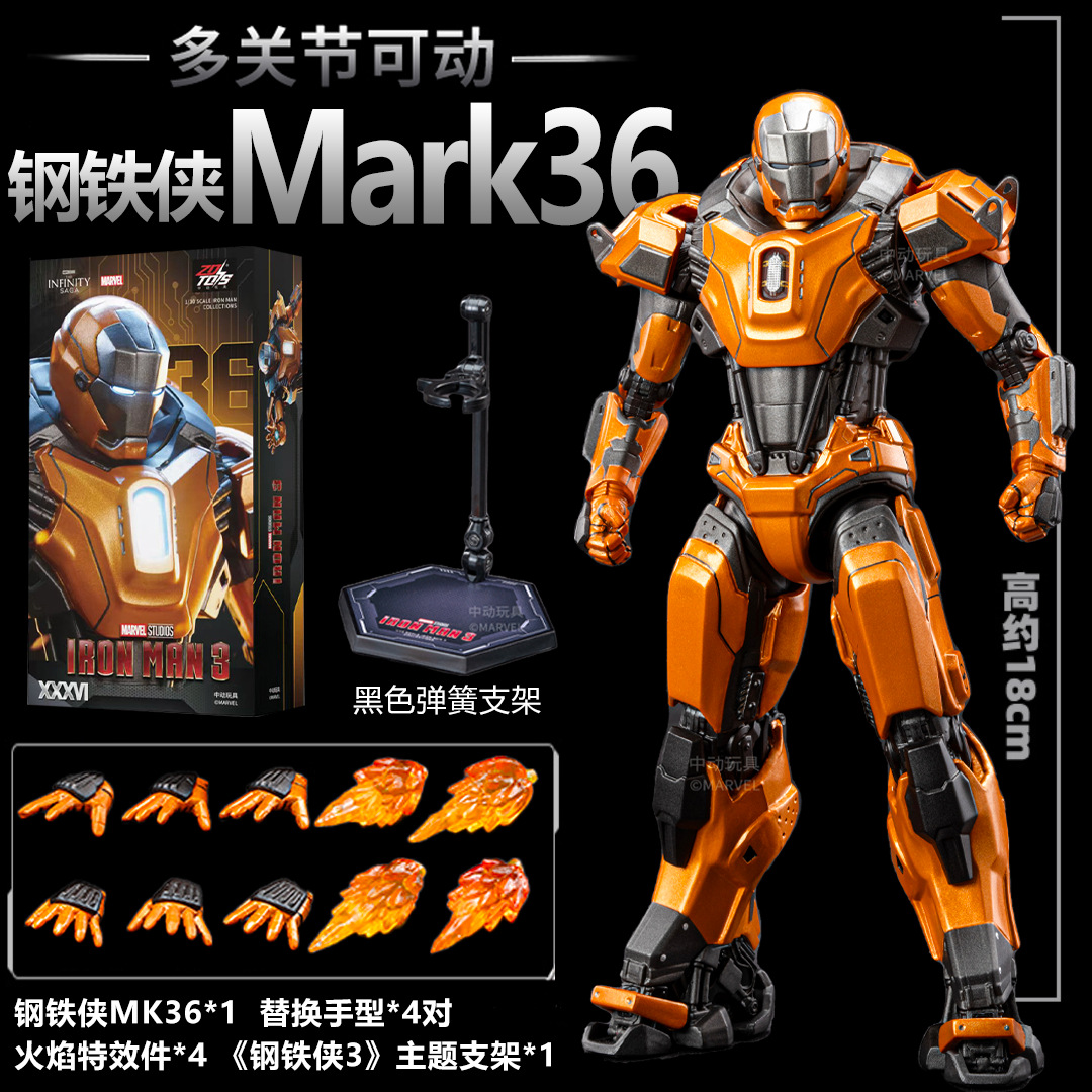 中动玩具钢铁侠mk26伽马可动手办人偶漫威正版马克MK23沙漠盔甲 - 图0