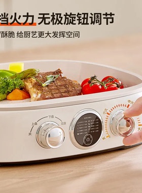 电饼铛陶瓷家用加大加深双面加热