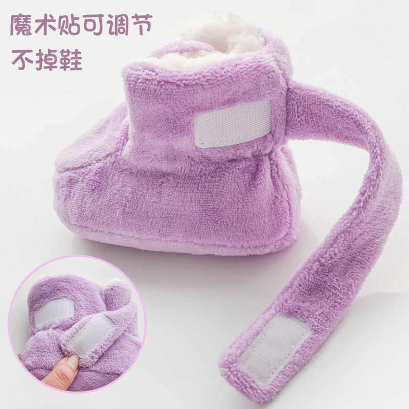 冬季新款加厚羊羔绒婴儿鞋袜男女宝宝加绒学步鞋防掉宝宝地板袜