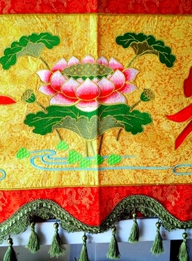 2米横彩门帘装饰提花刺绣