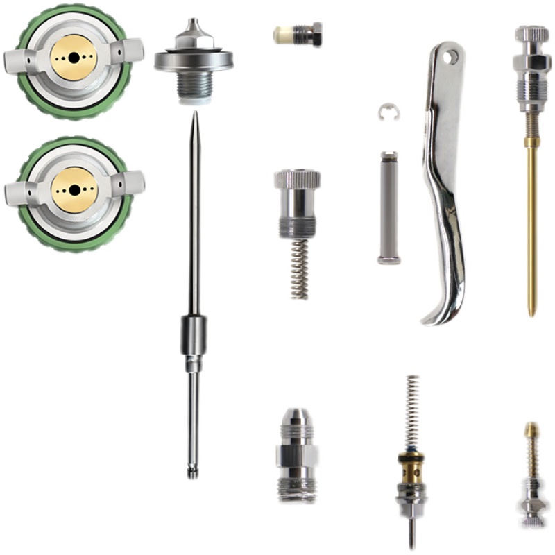 通用W-71喷枪配件W-77针嘴雾化帽迫紧喷幅空气油量调节全套配件