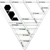 Алмазные лоскутные лоскутные лоскутные решетки Треугольщики алмазной линейки Diy Patchwork ручная чертежная линейка QR0907