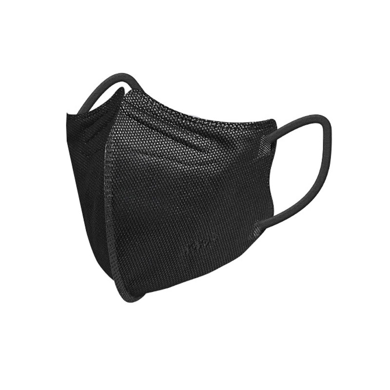 网红白色蝶形KN95独立装口罩女时尚显瘦4层3D立体黑色口鼻面罩男 - 图3