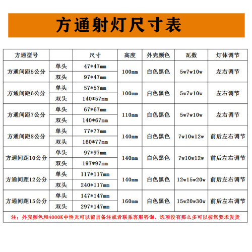 铝方通吊顶专用led灯cob斗胆灯射灯筒灯8公分10公分12公分方通灯 - 图0