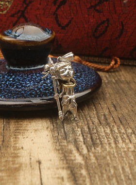 S925银国潮哪吒乾坤圈吊坠