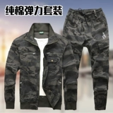 Хлопковый эластичный осенний камуфляжный износостойкий комбинезон, защита от ожогов