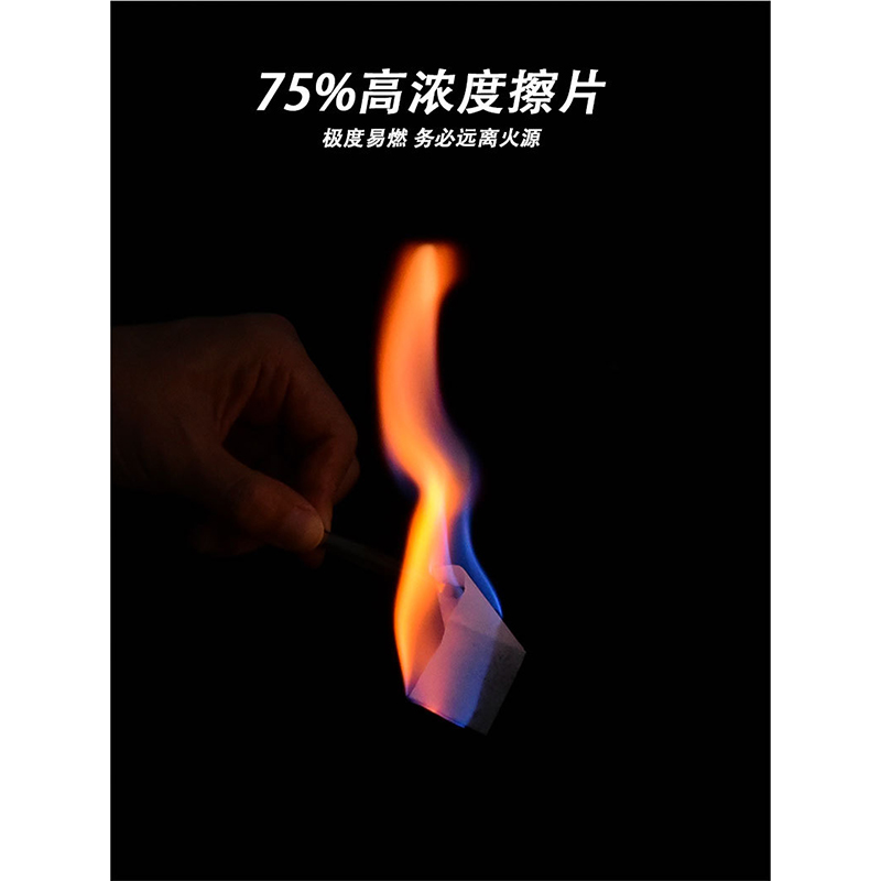 75%酒精棉片皮肤伤口消毒湿巾便捷户外一次性手机餐具镜片清洁 - 图3