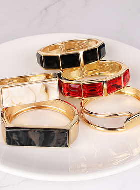 金色大理石纹餐扣摆件浴室毛巾扣