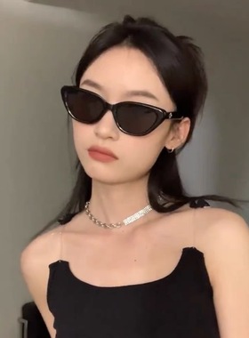 百搭复古猫眼墨镜防紫外线