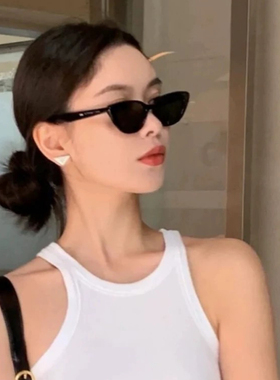 欧美ins猫眼复古小框高级感墨镜