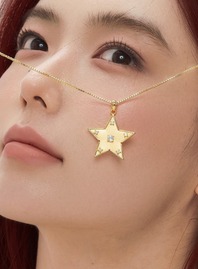朝慕newmoon 金色星星项链女时尚百搭高级感吊坠精致质感锁骨链