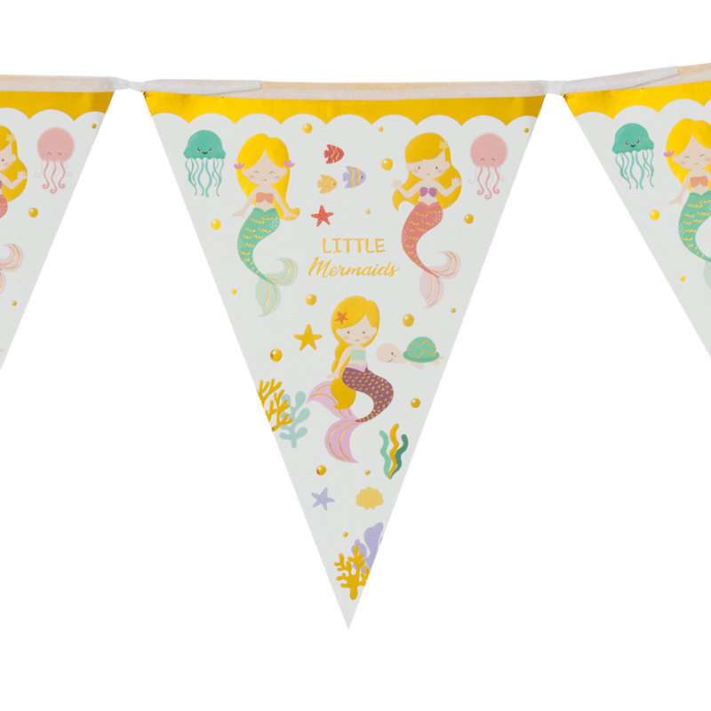 小女孩生日美人鱼主题派对装饰布置一次性纸盘子蛋糕餐具纸杯加厚,淘宝优惠券,粉丝福利购,淘宝优惠卷