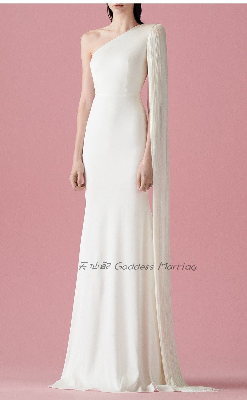 气质宴会晚礼服年会女长款2023新款高端大气主持人派对连衣裙鱼尾