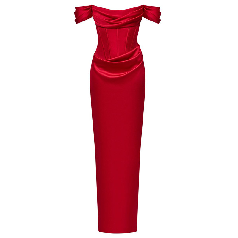 气质年会晚礼服长款2023新款新娘敬酒服宴会主持人连衣裙高贵优雅