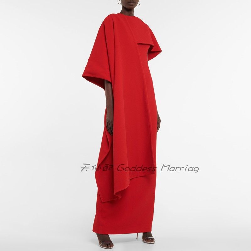 露背晚礼服妈妈婆婆装高端大气走秀2023新款年会主持人舞台连衣裙