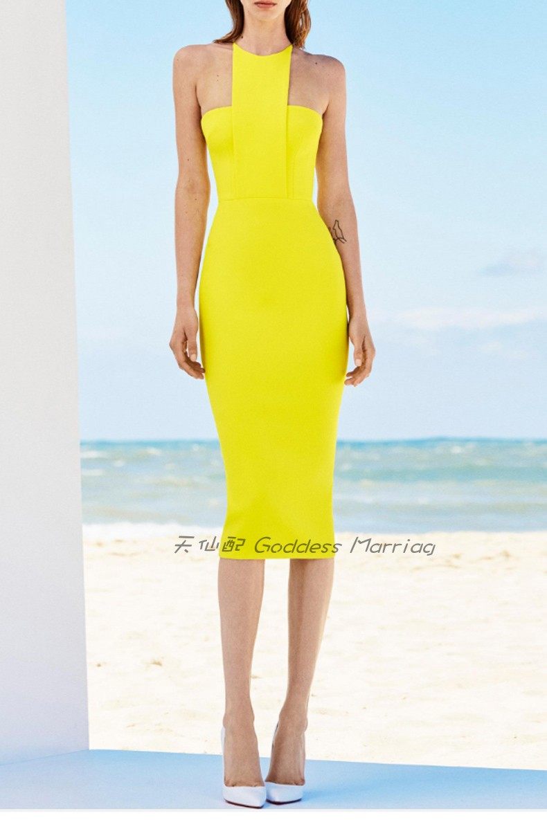 简单大方晚礼服2025新款气质修身短款宴会小礼服年会女连衣裙时尚 - 图1