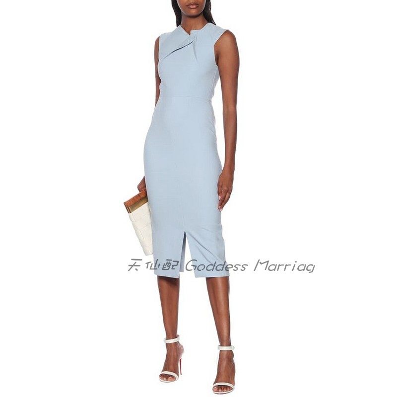 气质小礼服2023新款女装个性年会中长中长裙伴娘晚礼服姐妹连衣裙