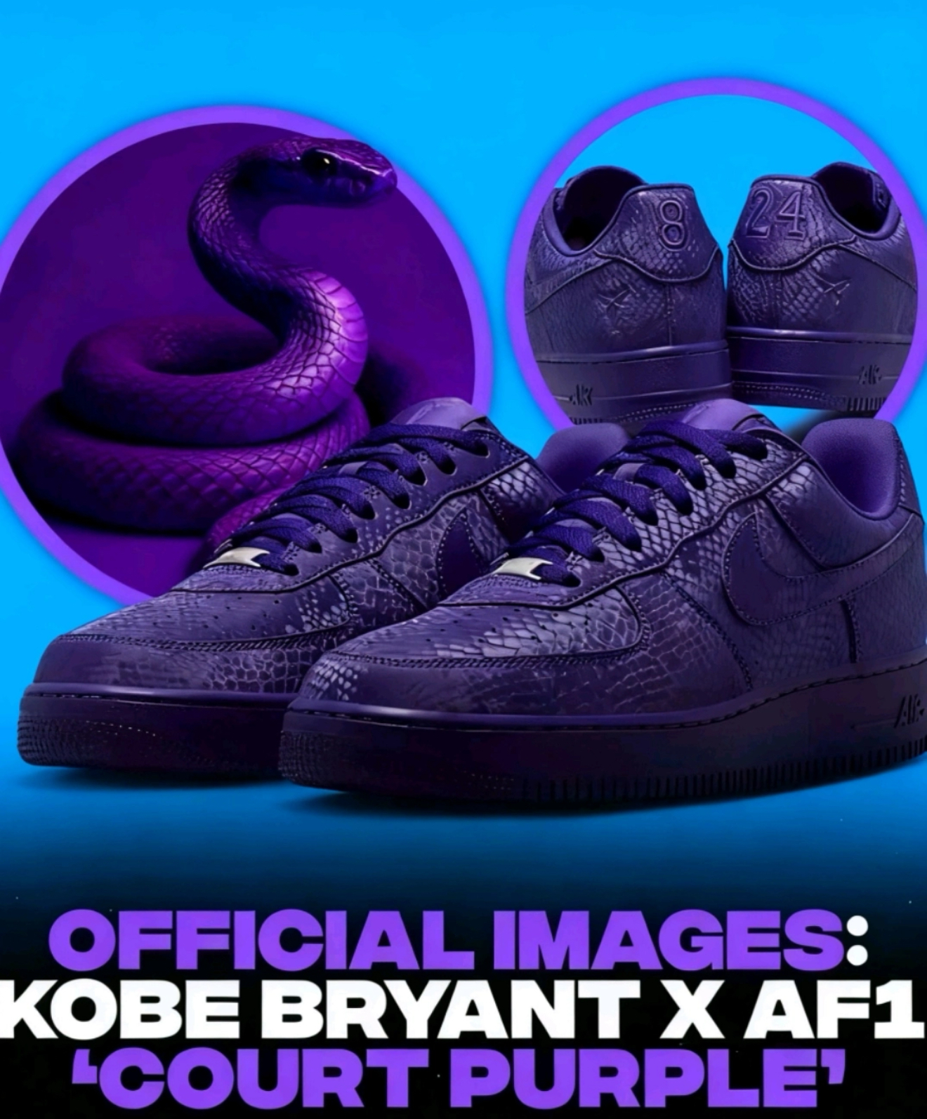 Nike Air Force 1 Low Kobe Forever 科比AF1低帮板鞋紫色IB0018 - 图1