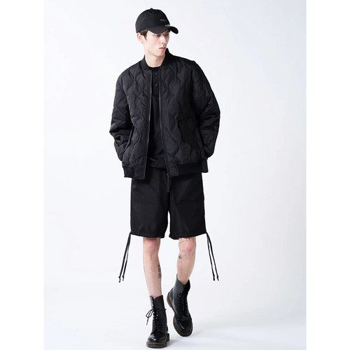 秋冬oversize军事风羽绒服 800FP波纹绗缝TAION宽松版MA-1外套 - 图1