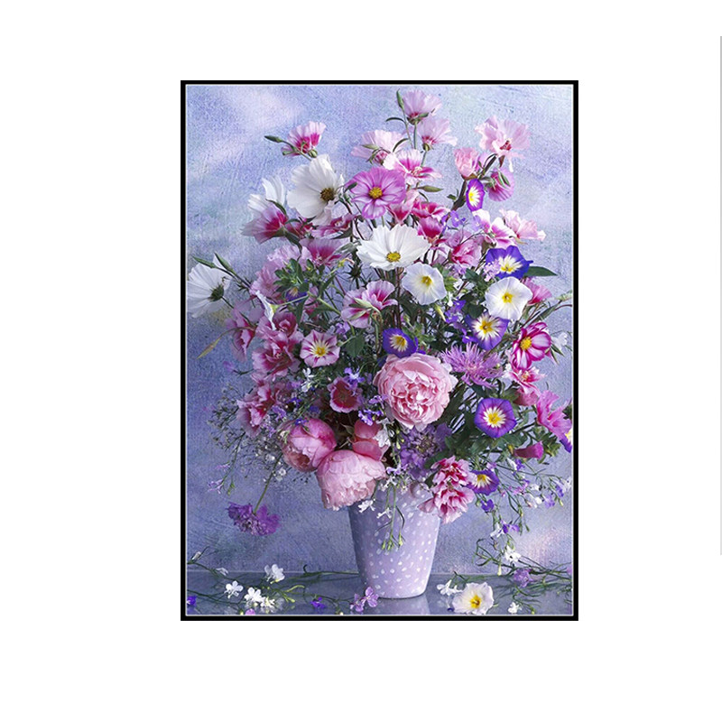 满钻2025新款钻石画餐厅花卉5d点贴钻十字绣客厅紫色花瓶卧室小幅,淘宝优惠券,粉丝福利购,淘宝优惠卷