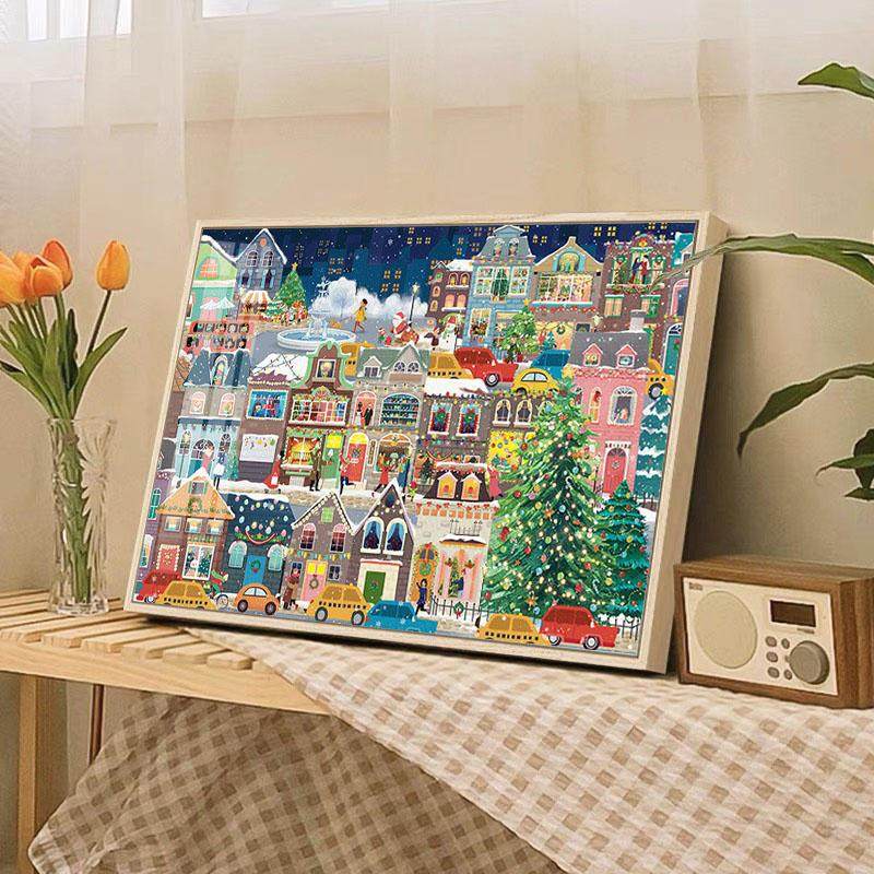 圣诞节礼物钻石画新款满钻2025客厅小幅雪景城堡5d手工粘钻十字绣,淘宝优惠券,粉丝福利购,淘宝优惠卷