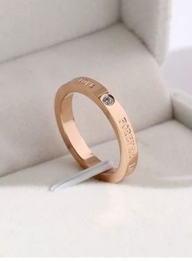 韩版定制食指戒不掉色英文