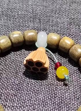 阿根廷绿檀桶老型珠珠手串手工精品檀木小手链男女款文玩单圈