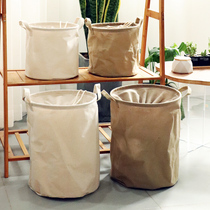 Cotton linen fabric Dirty Laundry Basket Dirty Clothes Basket Folded Large dirty clothes Bucket Clothing-in-Containing Barrel Bunches Containing baskets