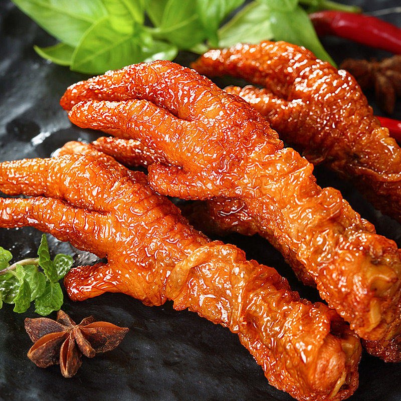 喜旺虎皮凤爪180g零食即食熟食鸡爪卤味零食小吃休闲食品火锅食材