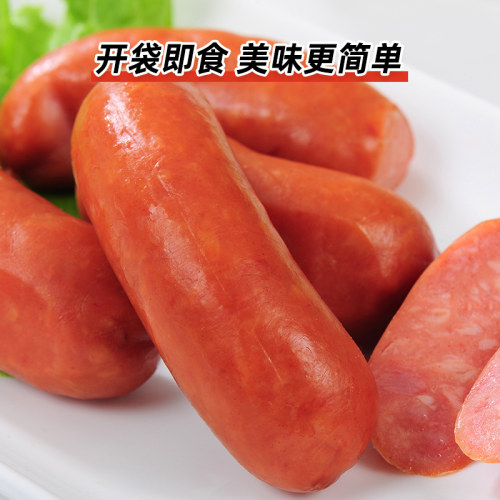 喜旺脆皮冷切肠160g*10火腿肠香肠零食烤肠即食蒜香香辣烧烤食材 - 图3