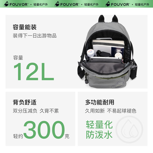 轻便双肩包女新款徒步旅游运动小包迷你旅行包户外防水登山小背包 - 图2