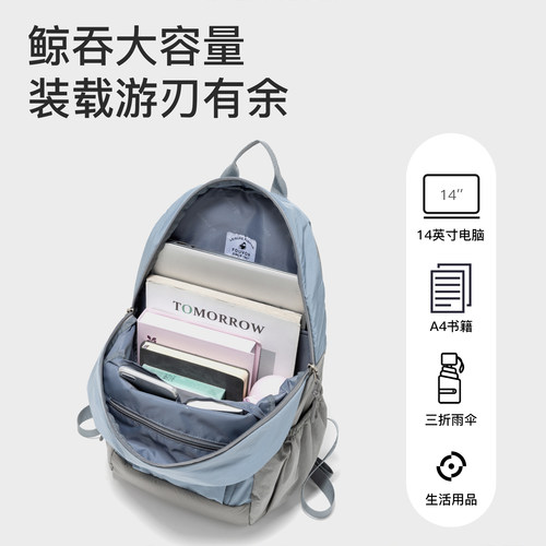 轻便双肩包女超轻户外旅游登山包轻量旅行书包大容量通勤女士背包 - 图3