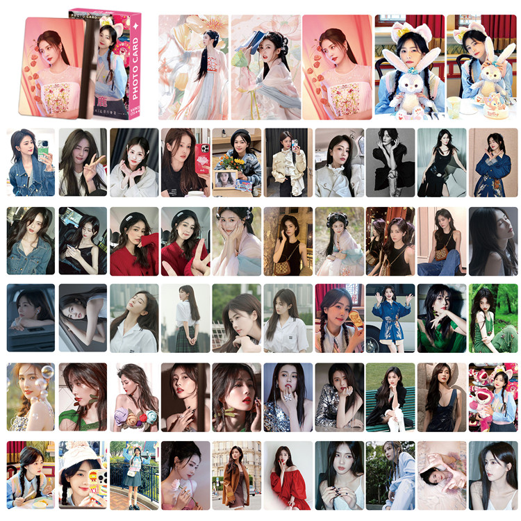 新版鞠婧祎赵露思虞书欣白鹿非官方专辑自印小卡50张不重复LOMO卡 - 图2