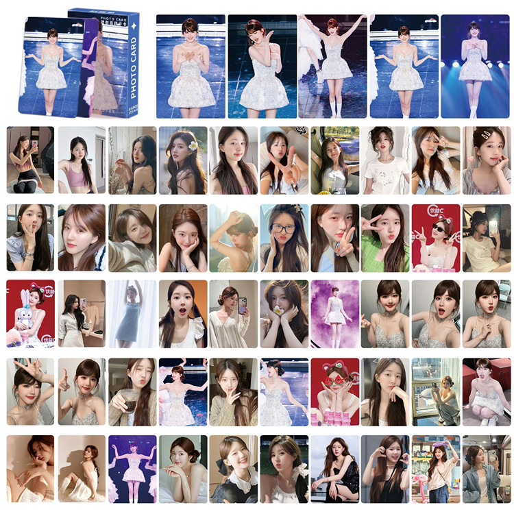 新版鞠婧祎赵露思虞书欣白鹿非官方专辑自印小卡50张不重复LOMO卡 - 图0