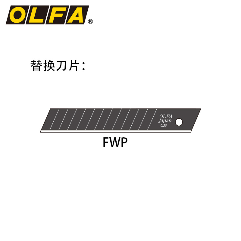 OLFA爱利华12.5mm墙纸壁纸切割刀145B室内装潢刀FWP-1中型美工刀-图1