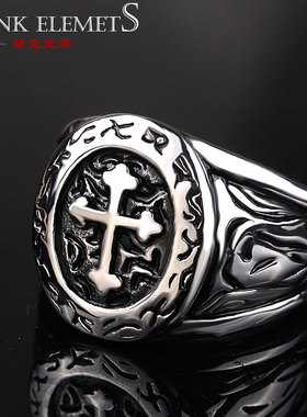 明星同款朋克风网红钛钢霸气戒指
