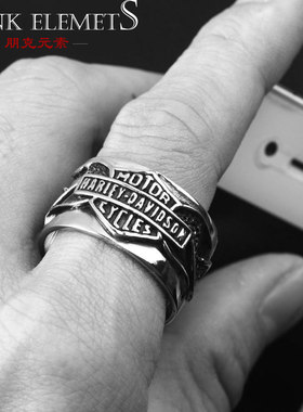 朋克戒指复古钛钢霸气潮男嘻哈