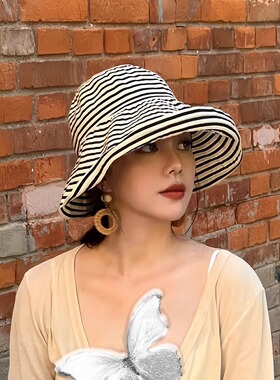 团建草帽女夏天沙滩防晒遮阳帽