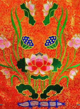 精品刺绣桌围织锦莲花花边佛堂供桌布装饰桌围一米桌台布桌裙