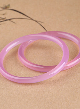 瑕疵款特价处理链接专拍叮当镯粉红色4MM和6MM玉髓手镯细款玉手环