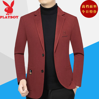 Playboy Casual Suit Jacket ຜູ້ຊາຍພາກຮຽນ spring ໃຫມ່ 2024 ຊຸດຜູ້ຊາຍອາຍຸກາງປີ Slim Spring Autumn Top