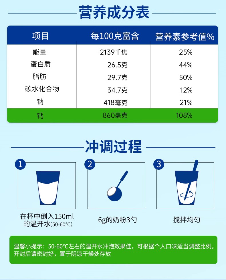 新西兰原装进口奶粉 老人奶粉高钙 无蔗糖 纯羊奶粉 450克1罐装 - 图2