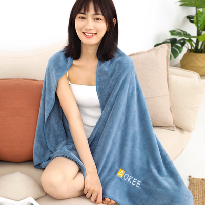 浴巾家用柔软珊瑚绒强吸水毛巾大成人儿童婴儿情侣美容院裹胸日本