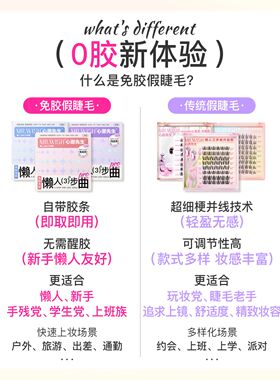 Mr.wish心愿先生免胶自粘假睫毛太阳花懒人三步曲新手免卸自然女