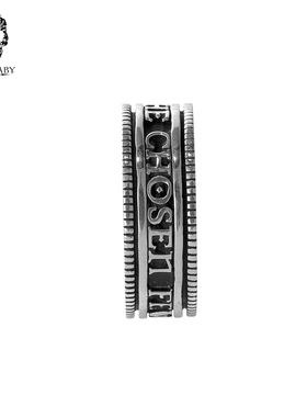 KING BABY经典复古银币天选戒指只给被选中的人摇滚时尚潮流礼物