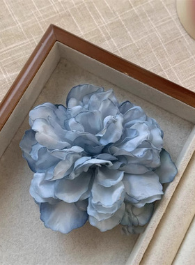 超仙牡丹花朵发夹2025初春侧边刘海鸭嘴夹新中式头花簪花发卡头饰