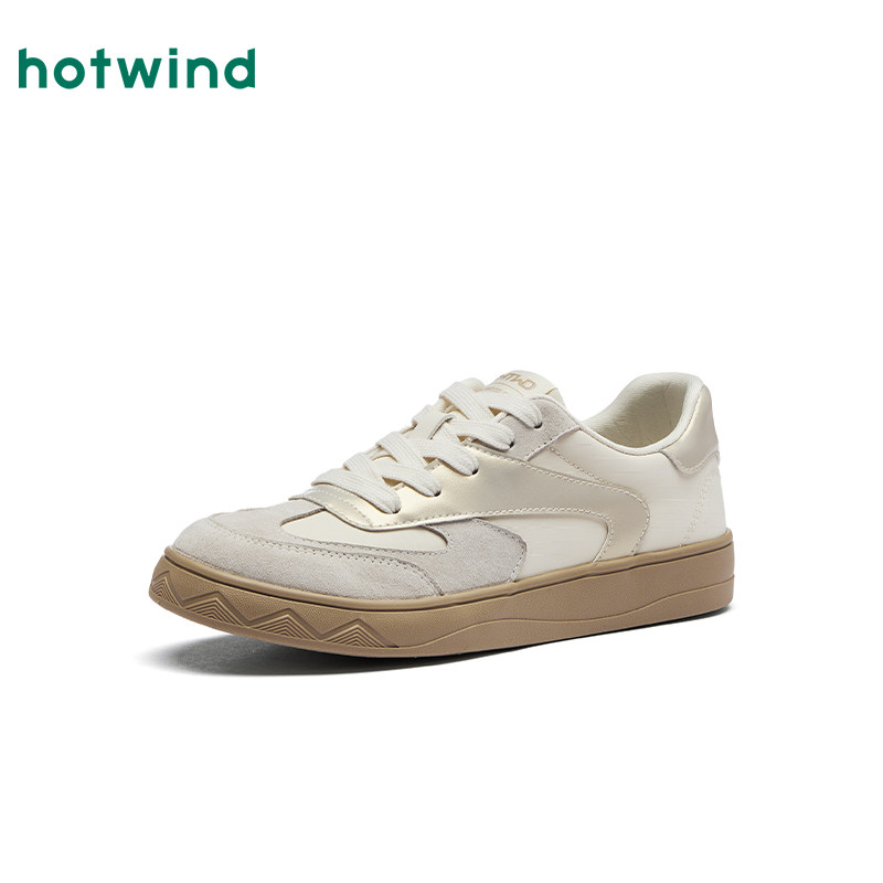 热风平底德训鞋女款2025年春季新款银色户外休闲鞋子通勤轻便女鞋,淘宝优惠券,粉丝福利购,淘宝优惠卷