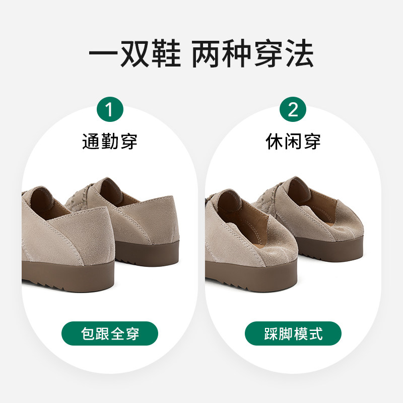 热风两穿勃肯鞋女款2026年春季新款复古百搭休闲鞋平底单鞋女鞋子,淘宝优惠券,粉丝福利购,淘宝优惠卷