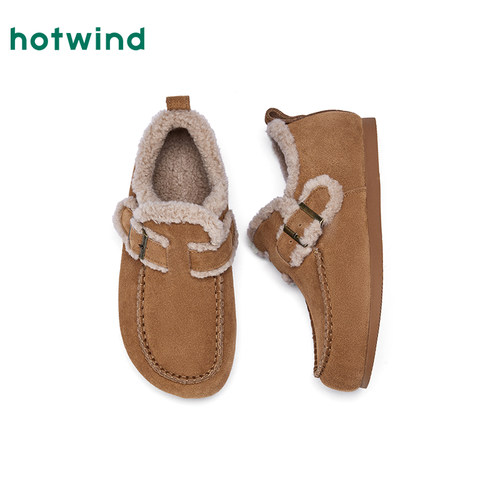 热风加绒勃肯鞋女款2025年冬季新款复古百搭棉鞋魔术贴休闲女鞋子 - 图3