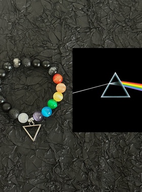 摇滚手链彩虹猫眼石迷幻摇滚